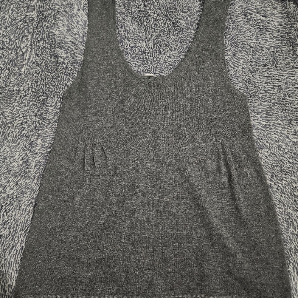 Gray Women's Cashmere Tank Top